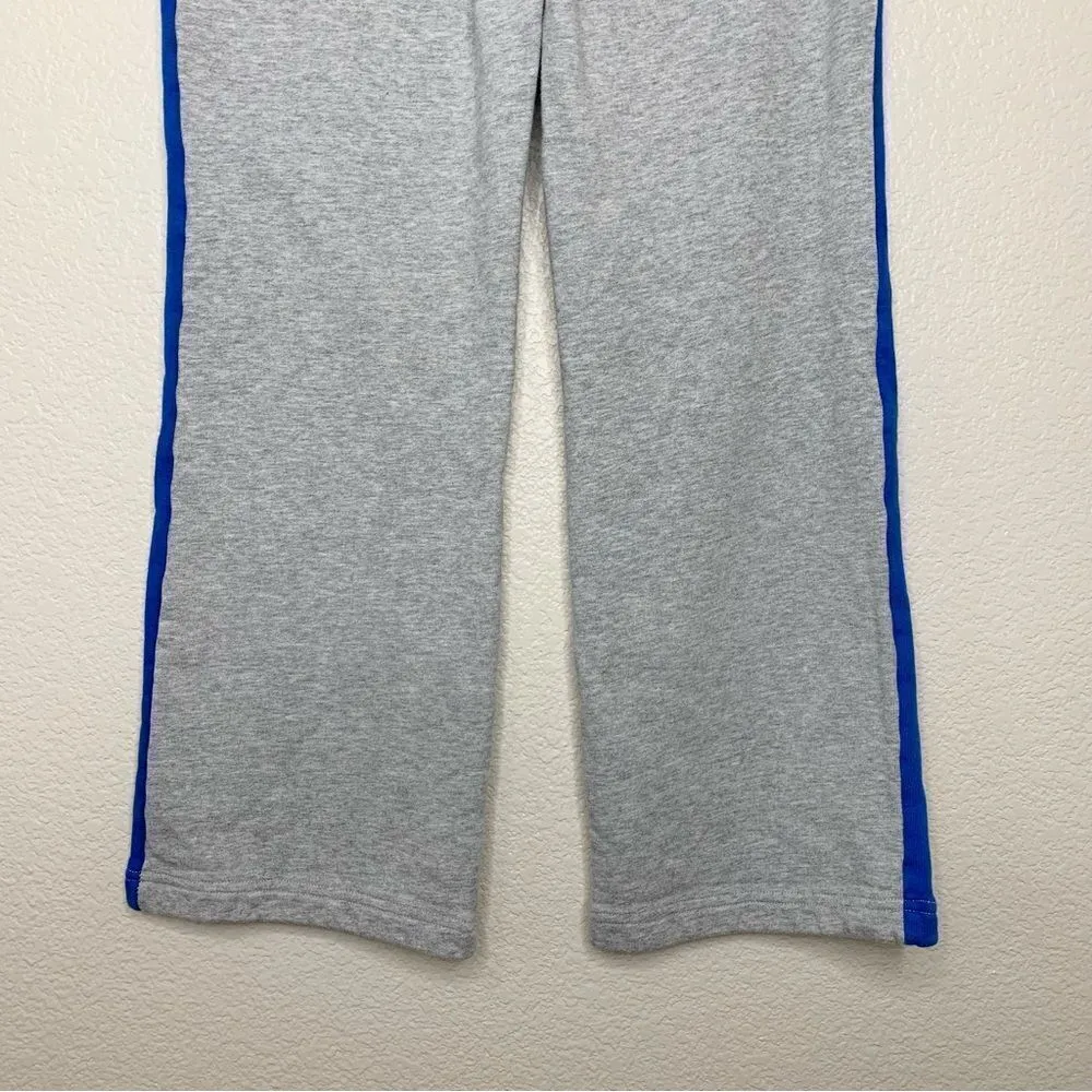 Women’s Side Stripe Fleece Straight Leg French Terry Pants Gray - Image 8