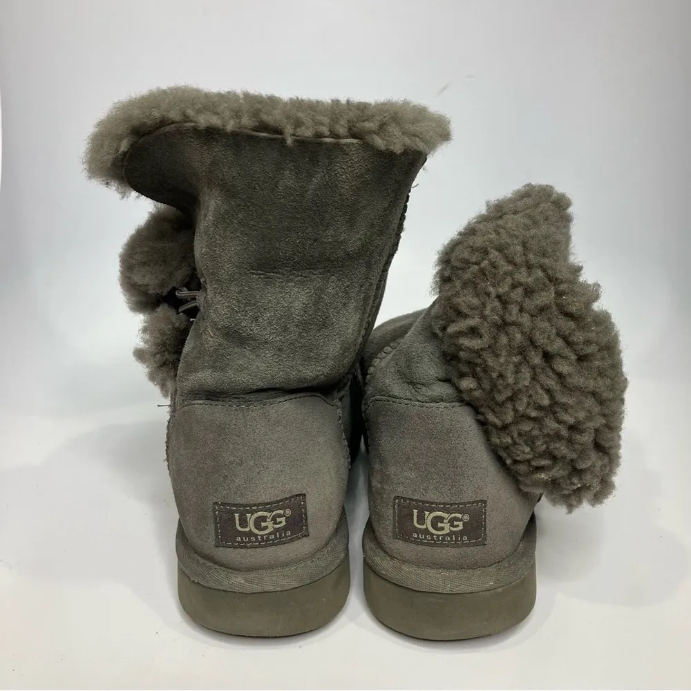 UGG‎ Bailey Button gray suede boots size 8 - Image 4