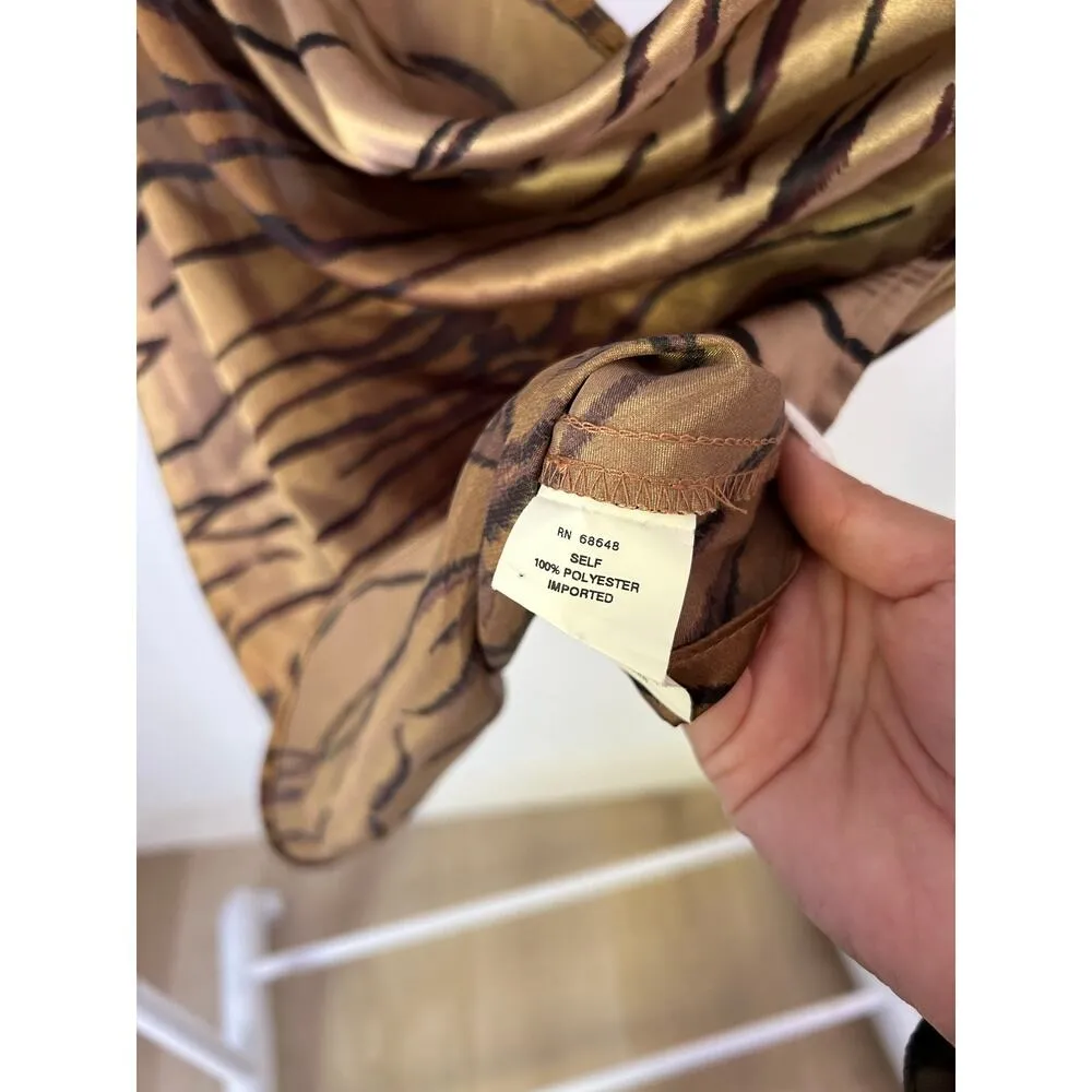 Vintage Leopard Print Top Size‎ Small/P Brown - Image 3