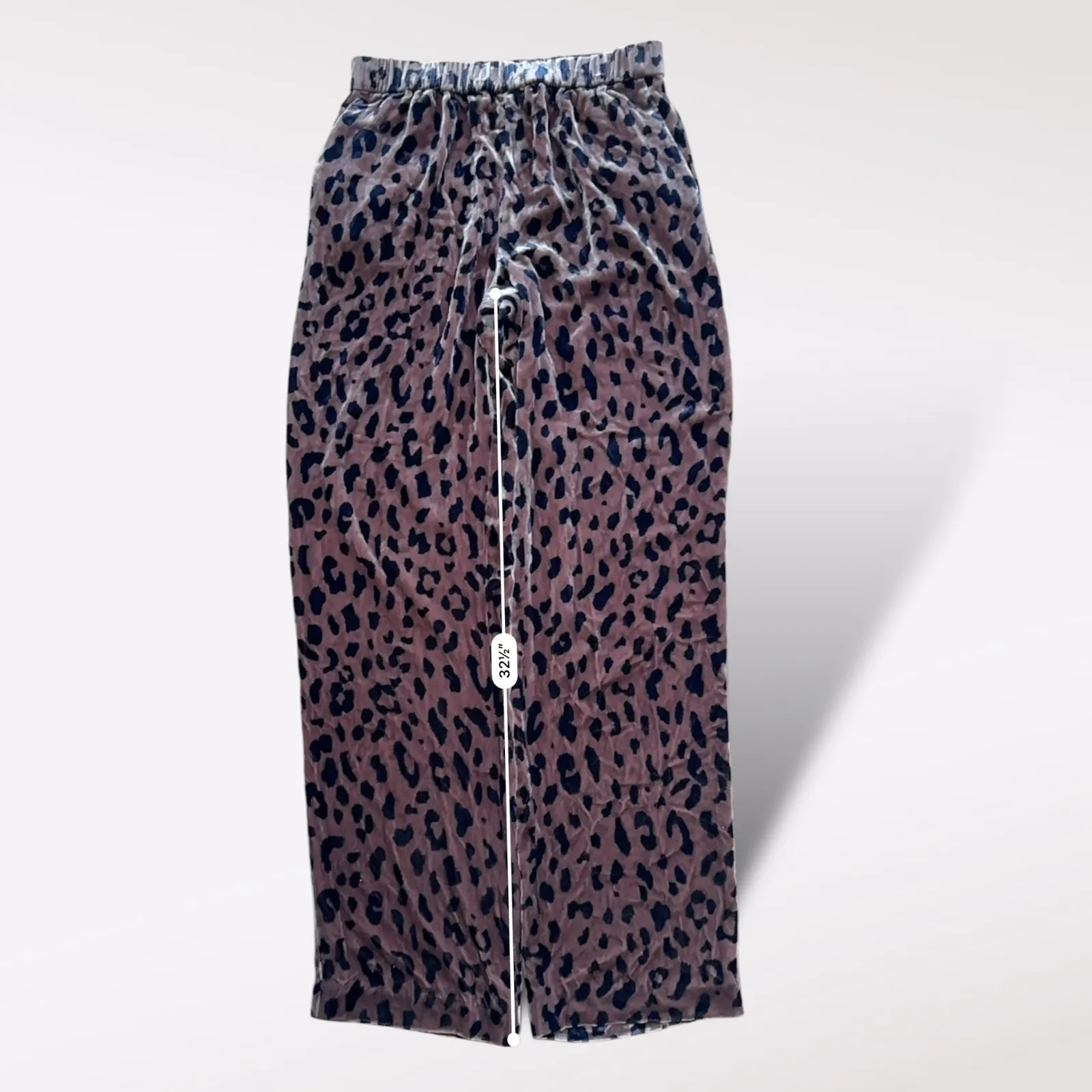 Tibi Cheetah Velvet Pant in Rosewood/Navy NWOT Size Small Indie Sleaze‎ - Image 7