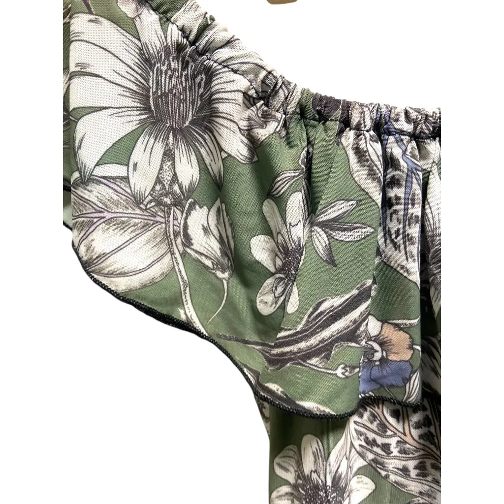 Bebe Off Shoulder Bodysuit Green Size S - Image 11