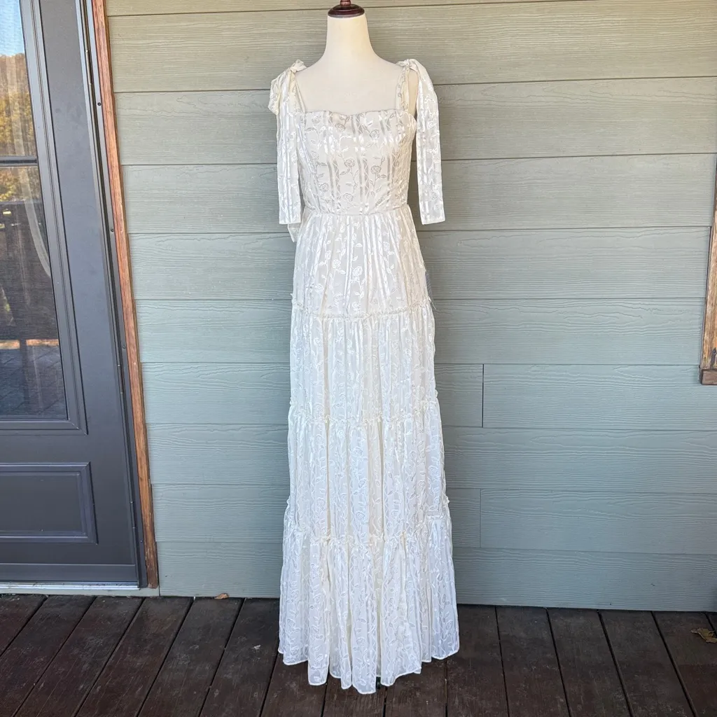 Lulus “Andrea” Jacquard Maxi Cocktail Dress - Image 3