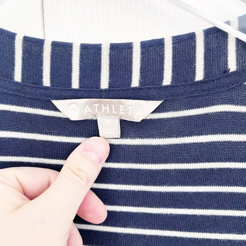 Athleta Striped Open Front Cardigan Duster - Image 3