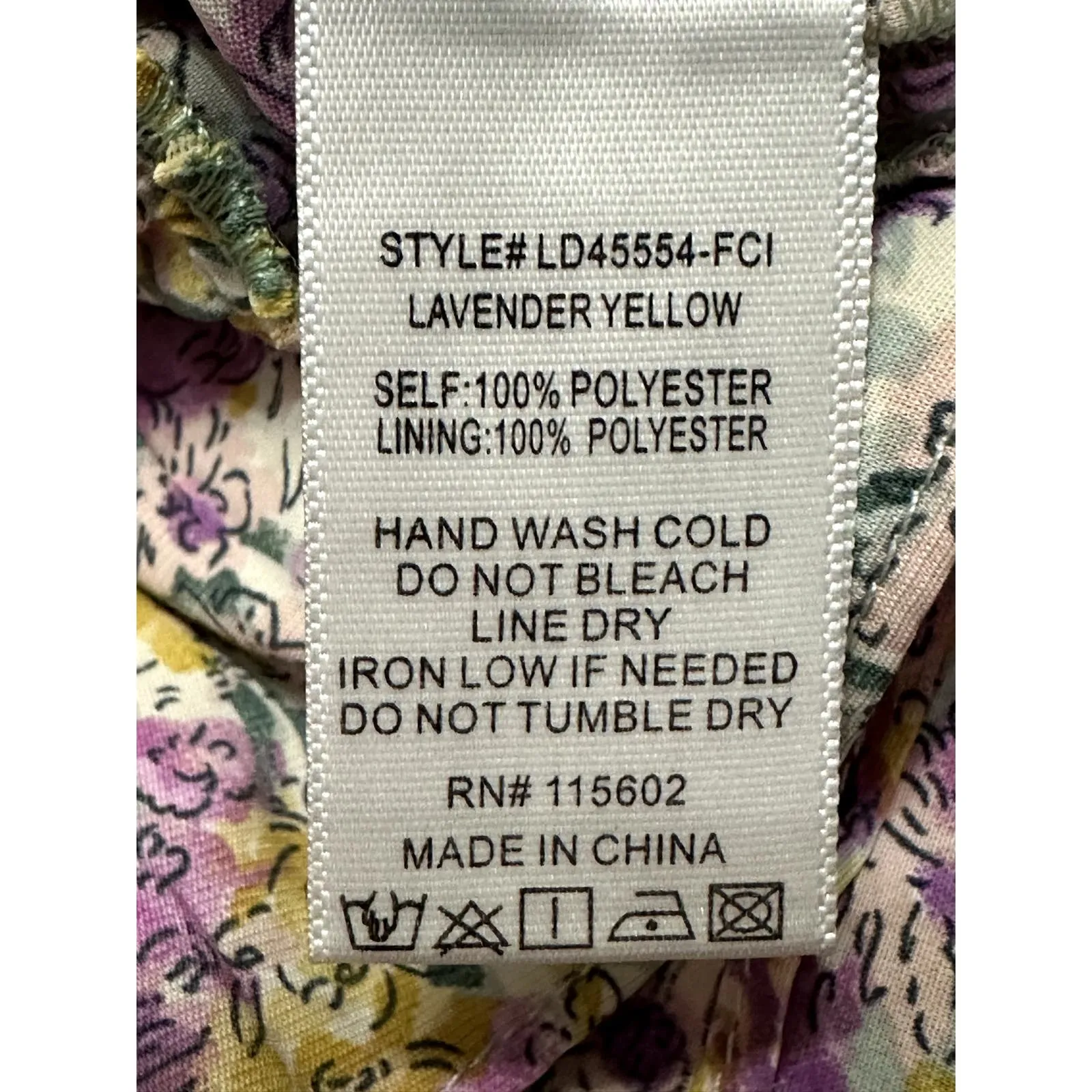 Lush Maxi Sundress Boho Tiered Ruffle Adjustable Straps Yellow/Lavender W L NWT - Image 11