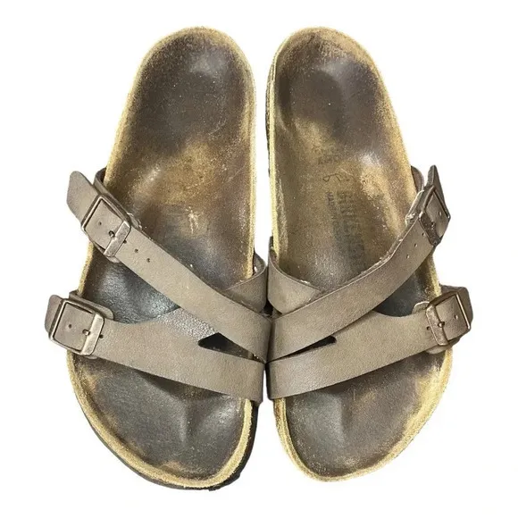 Birkenstock Yao Birkibuc‎ Balance Sandals Mocha Women Size 8.5 - Image 2