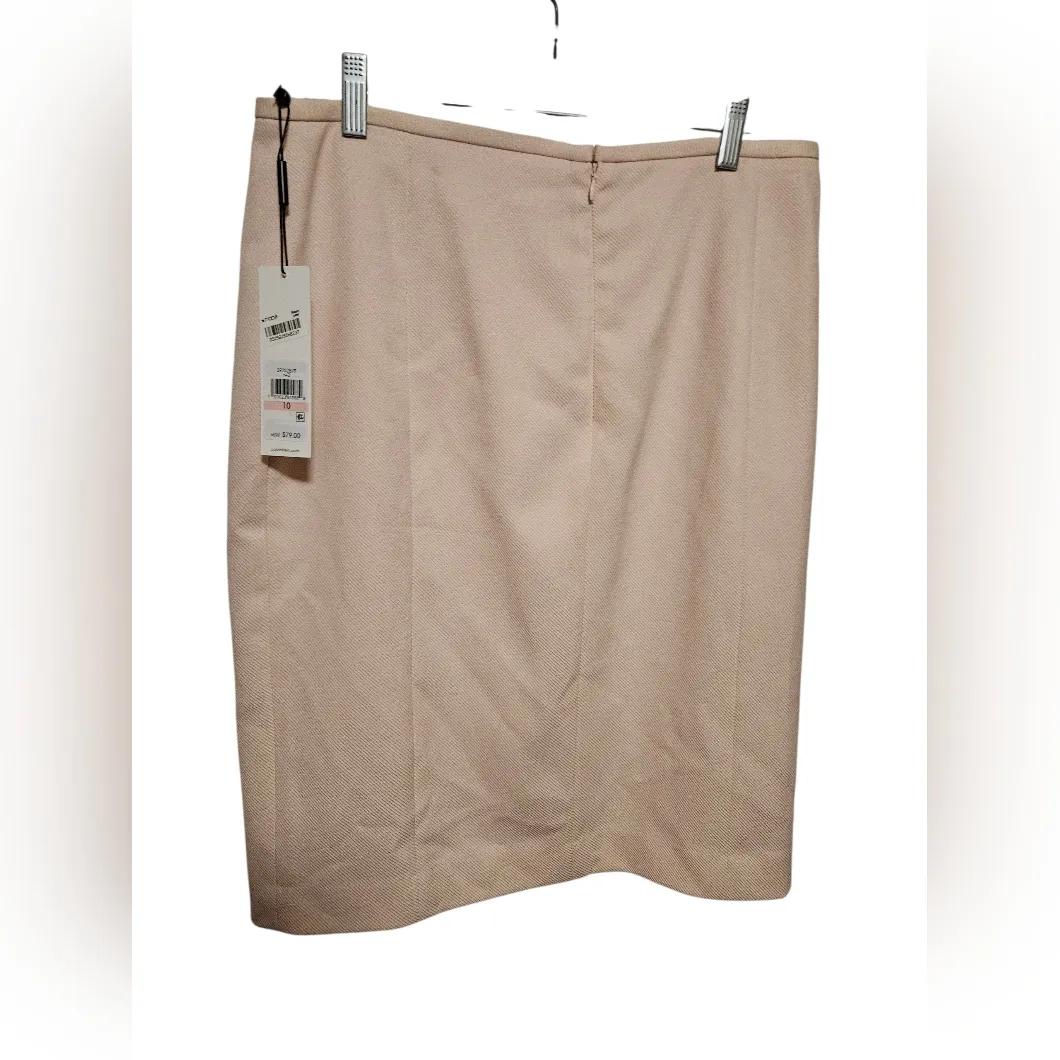 Calvin Klein Classic Beige Midi Skirt - Image 3