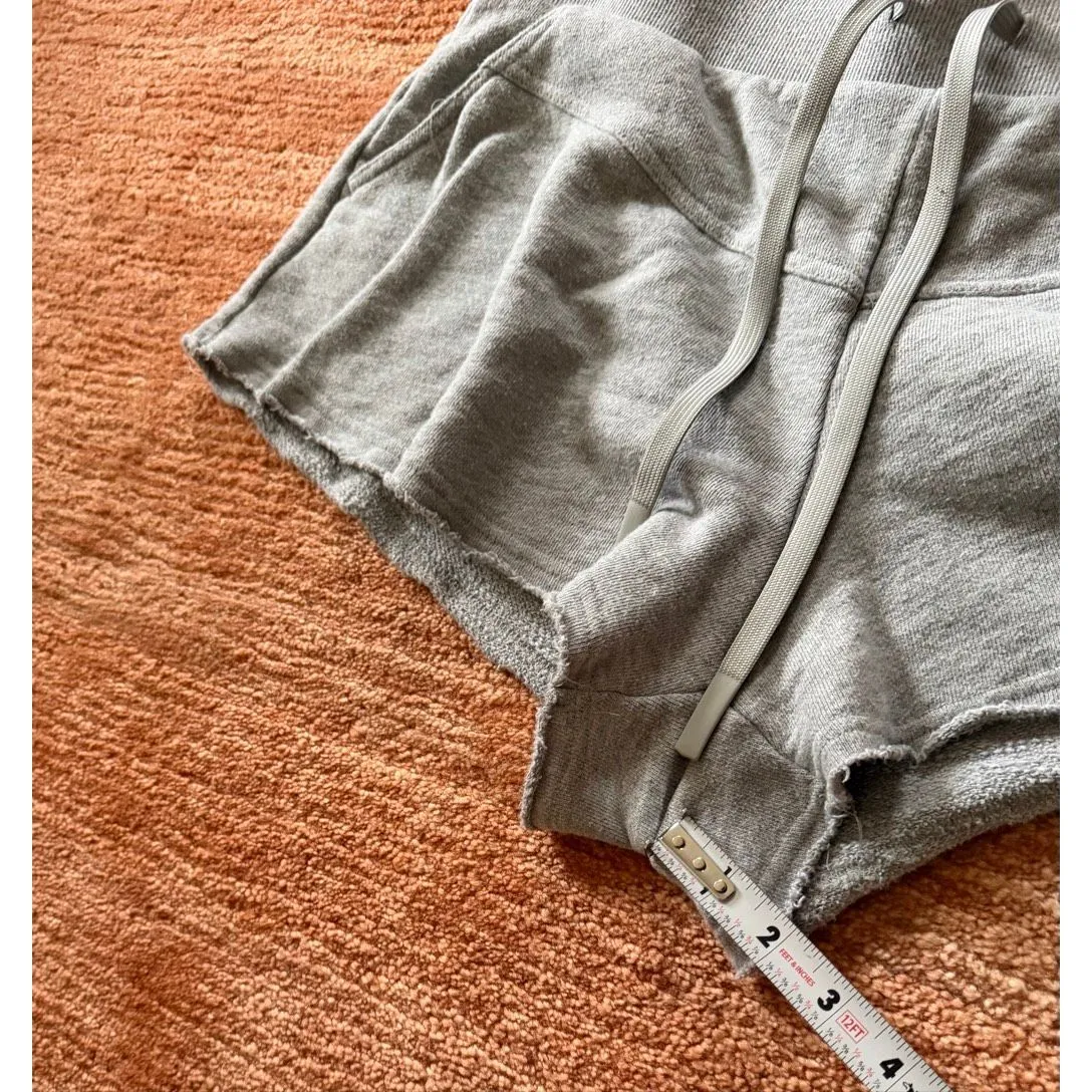 JoyLab Gray High Rise Raw Hem Sweat Shorts Women’s L Cotton Lounge Size L - Image 6