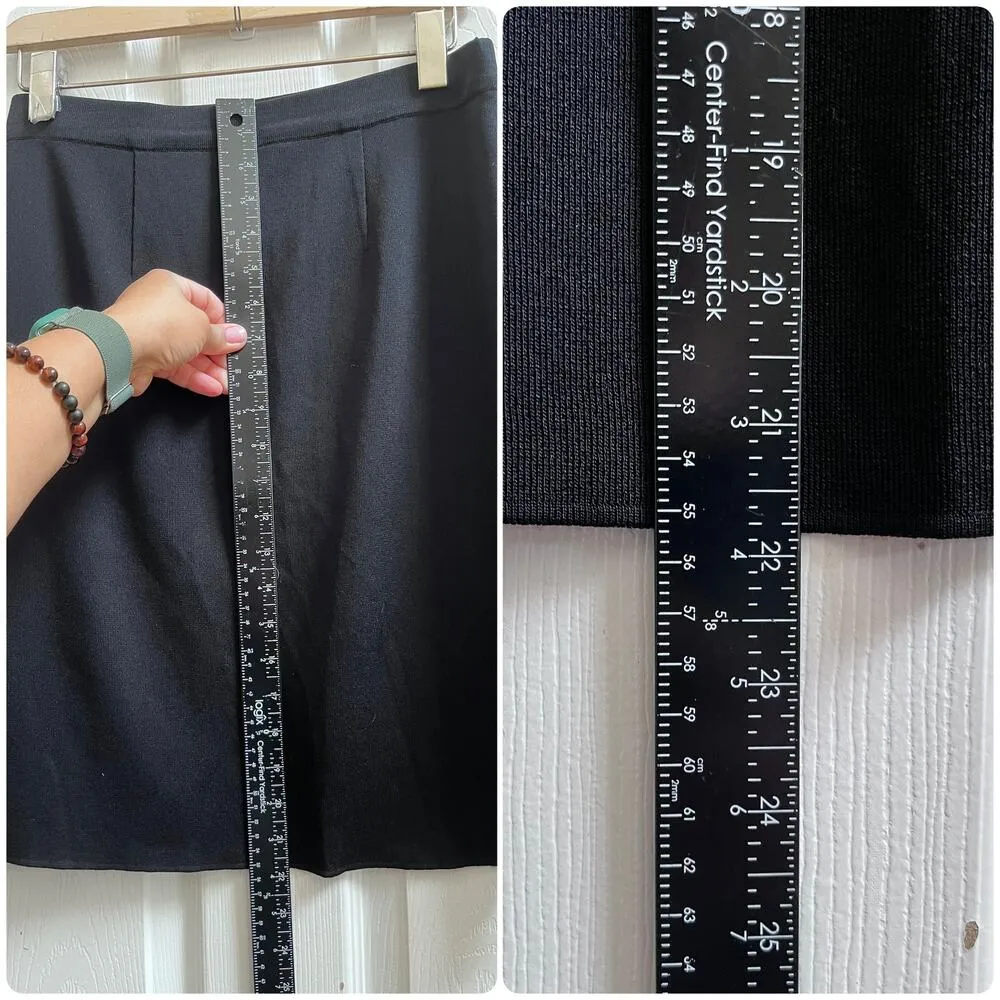 Vintage Exclusively  Black Acrylic A Line Elastic Waistband Skirt Size XS - Image 5