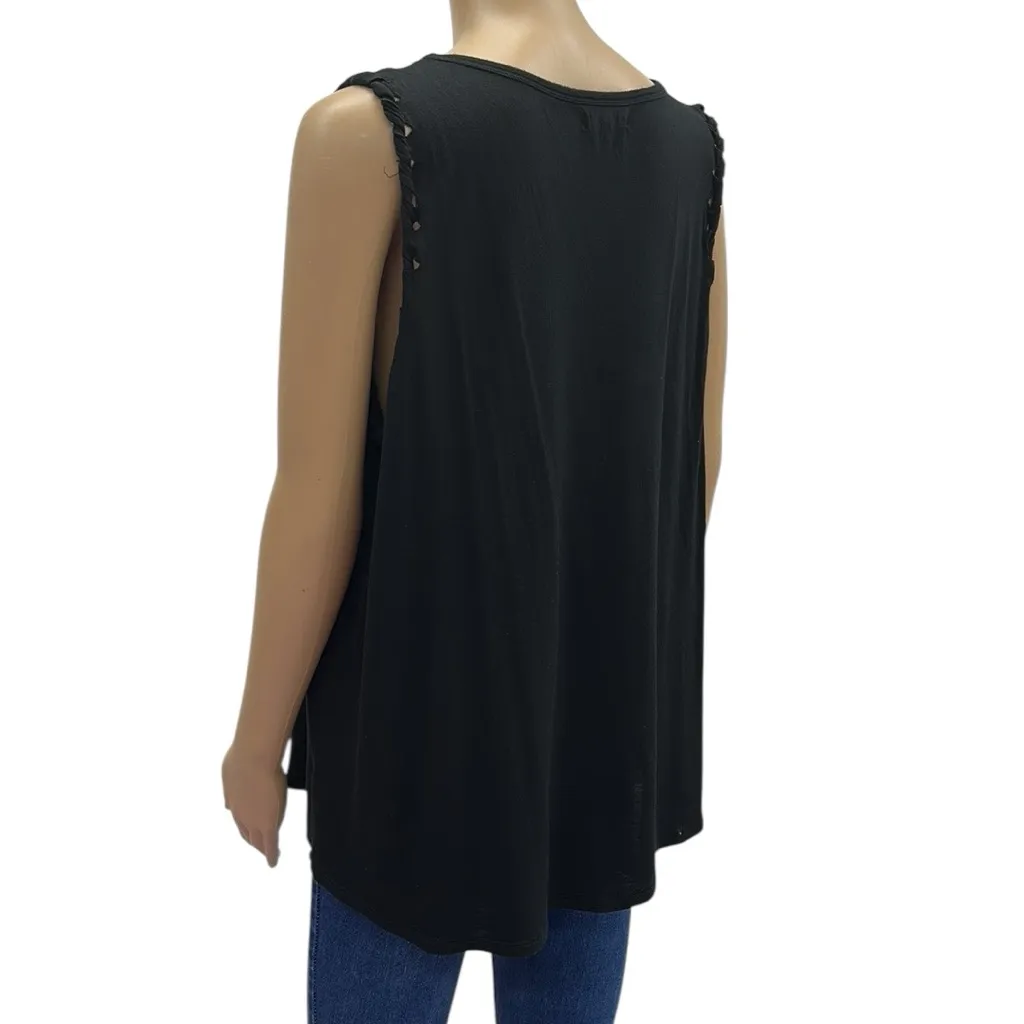 Maurices American Flag Paisley Print Twist Sleeveless Graphic Tee Top Womens XL - Image 8