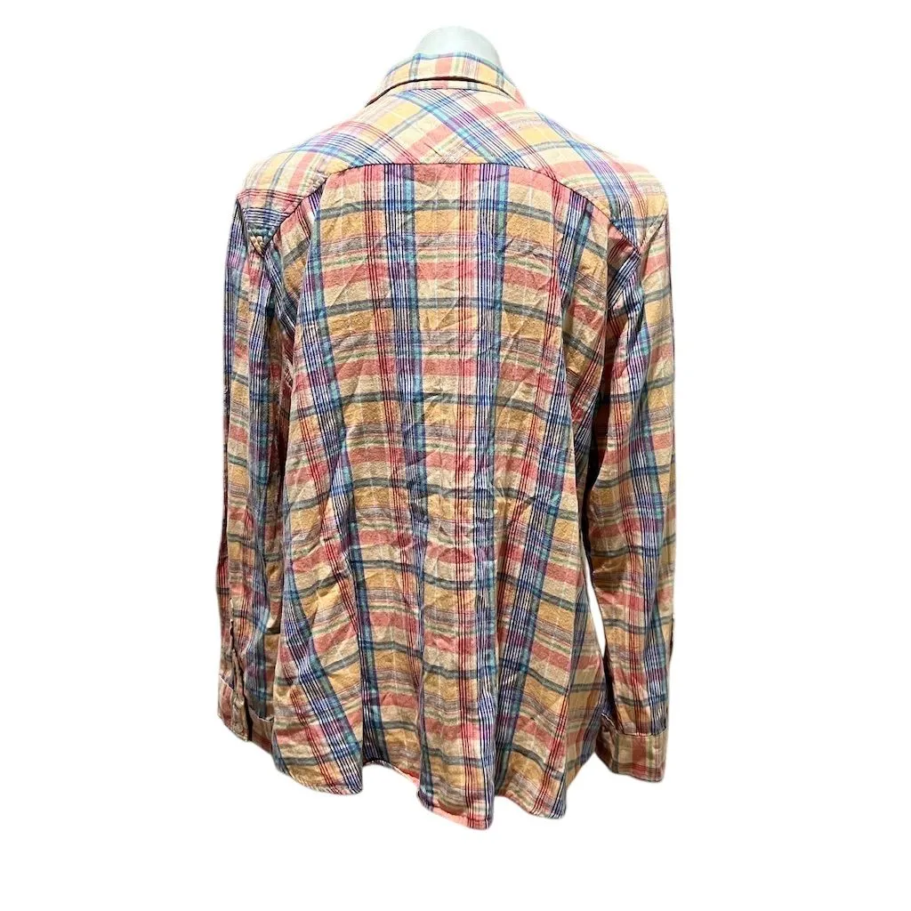Eddie Bauer Women's 2XL Plaid Button-Up Flannel Shirt Multicolor - Image 7