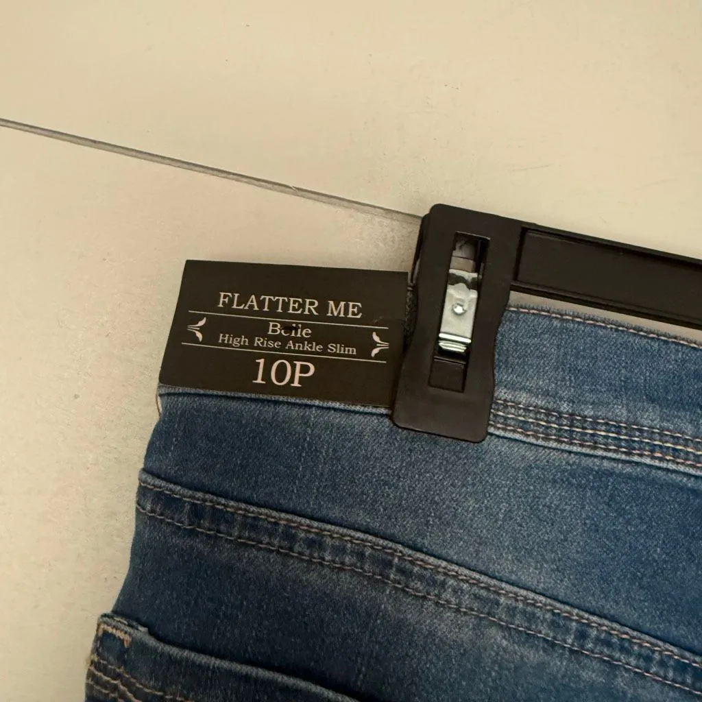 Nanette Lepore Women’s 10P Blue Denim Stretchy Belle Ankle Slim Jeans flatter Me - Image 4