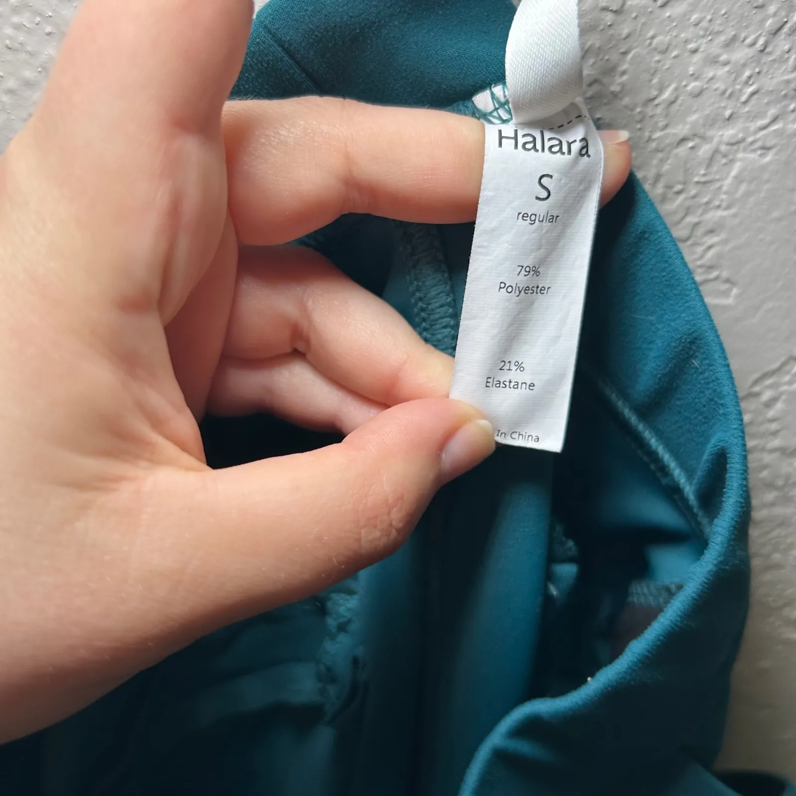 Halara Teal Blue wide leg pleated pants women's small career office comfy active - Image 5