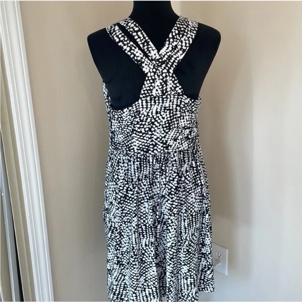 Soma black and white mini dress size small - Image 5
