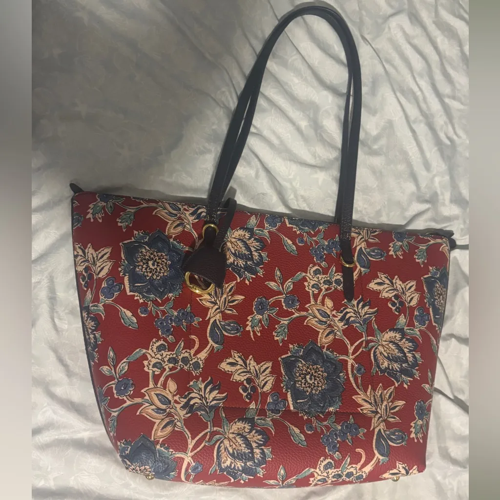 Floral Red Tote Bag - Image 9