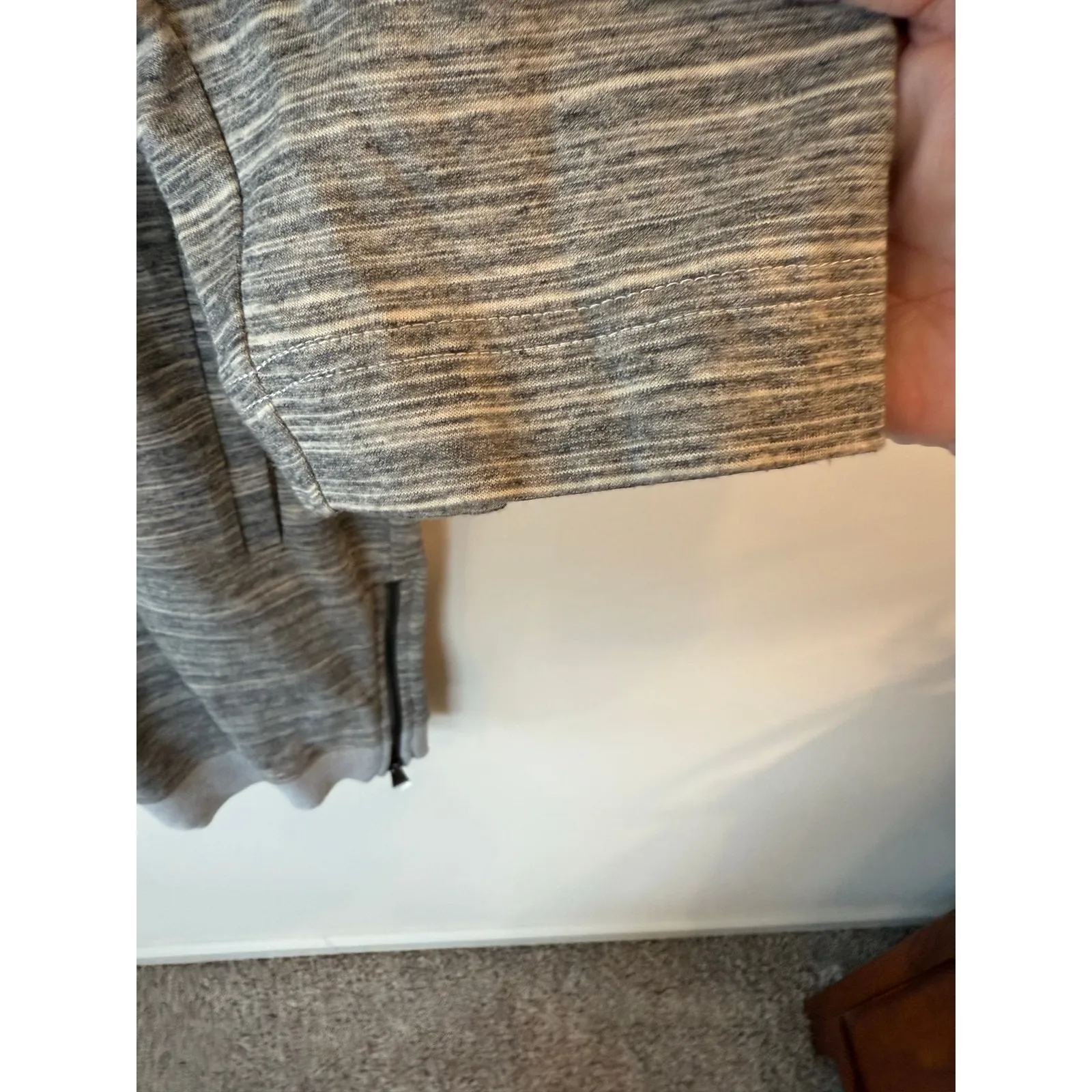 Vince Gray Side Zippers Sweatshirt Tunic Dress Size Large NWOT - Image 8