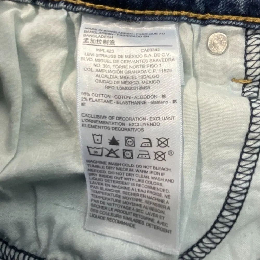 Denizen from Levi's Jeans Womens 12 High Rise Ankle Slim Distressed Blue Stretch - Image 9