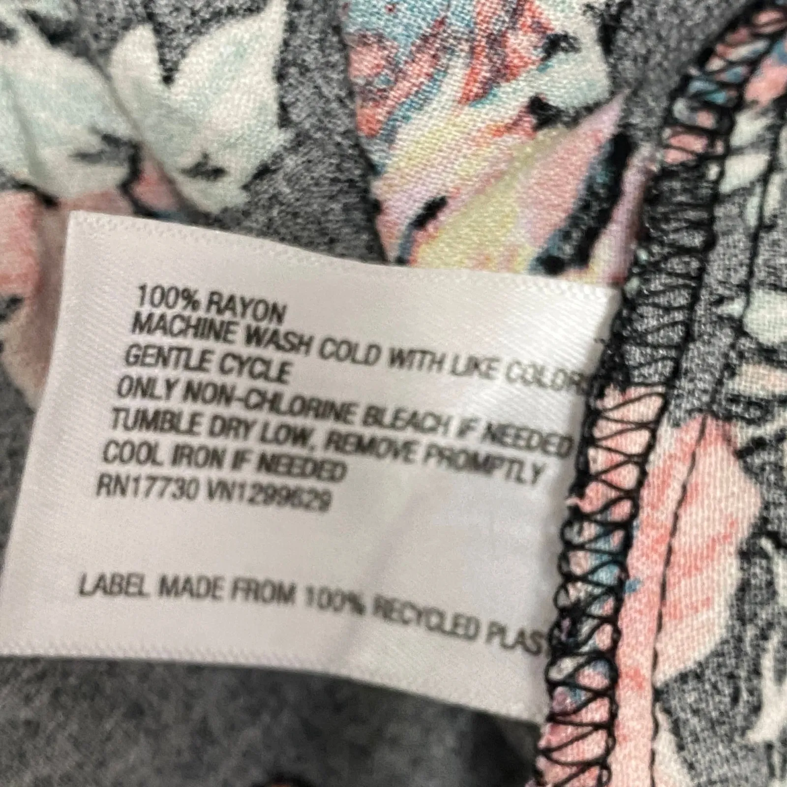 Xhilaration Black Floral Print Faux Wrap High Low Dress Women's Size Small S NWT - Image 8