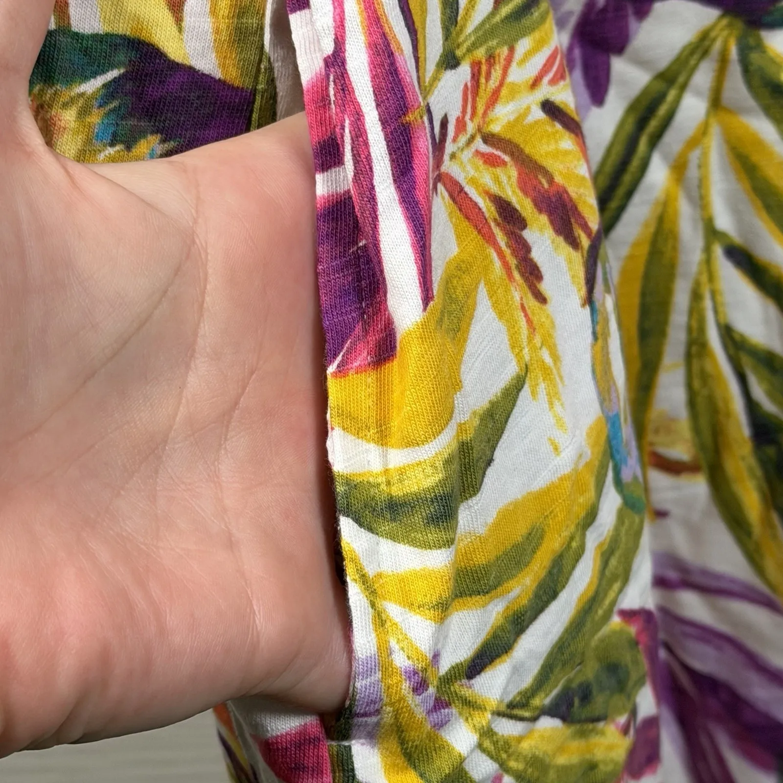 St. John's Bay Dress Women's Medium Sleeveless Shift Dress Multi Color Tropical - Image 3