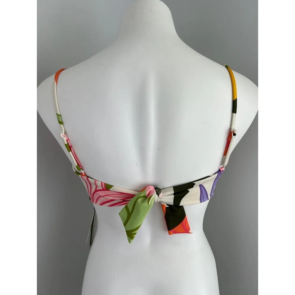 Sanctuary Multi-color Fresh Squeezed Women's V Wire Bandeau Swim Top Medium - Image 4