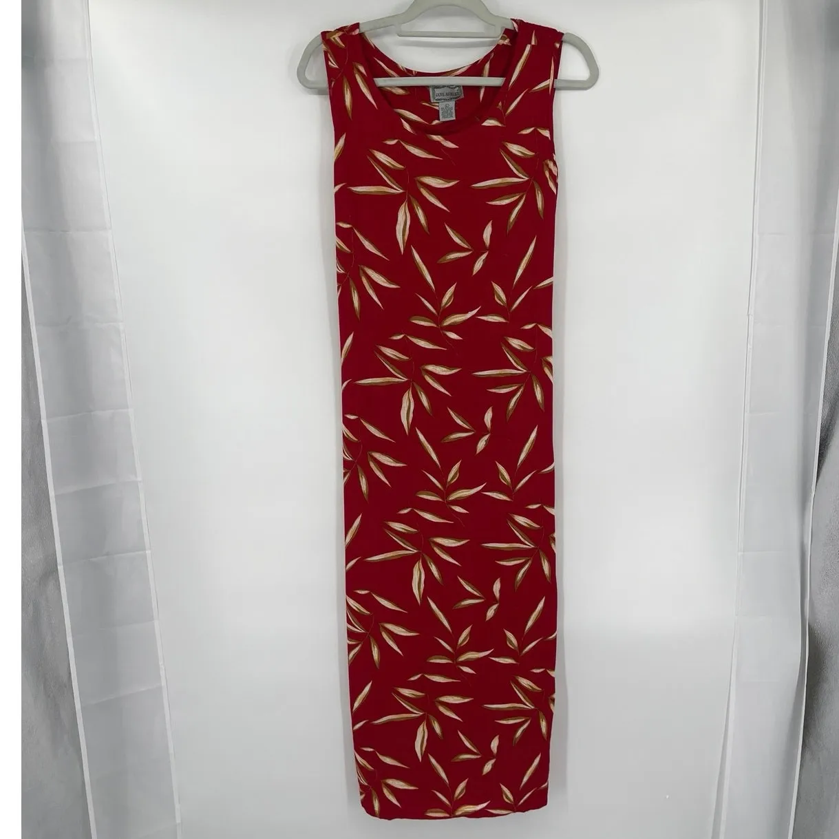 Vintage 90s Jane Ashley Sheath Maxi Dress Sz L Boho Coastal Resortwear Y2K Retro - Image 12