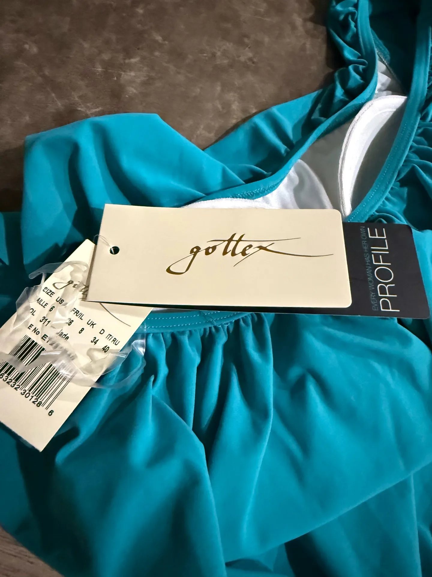 PROFILE BY GOTTEX TUTTI FRUTTI ONE SHOULDER RUFFLE TANKINI - Image 7