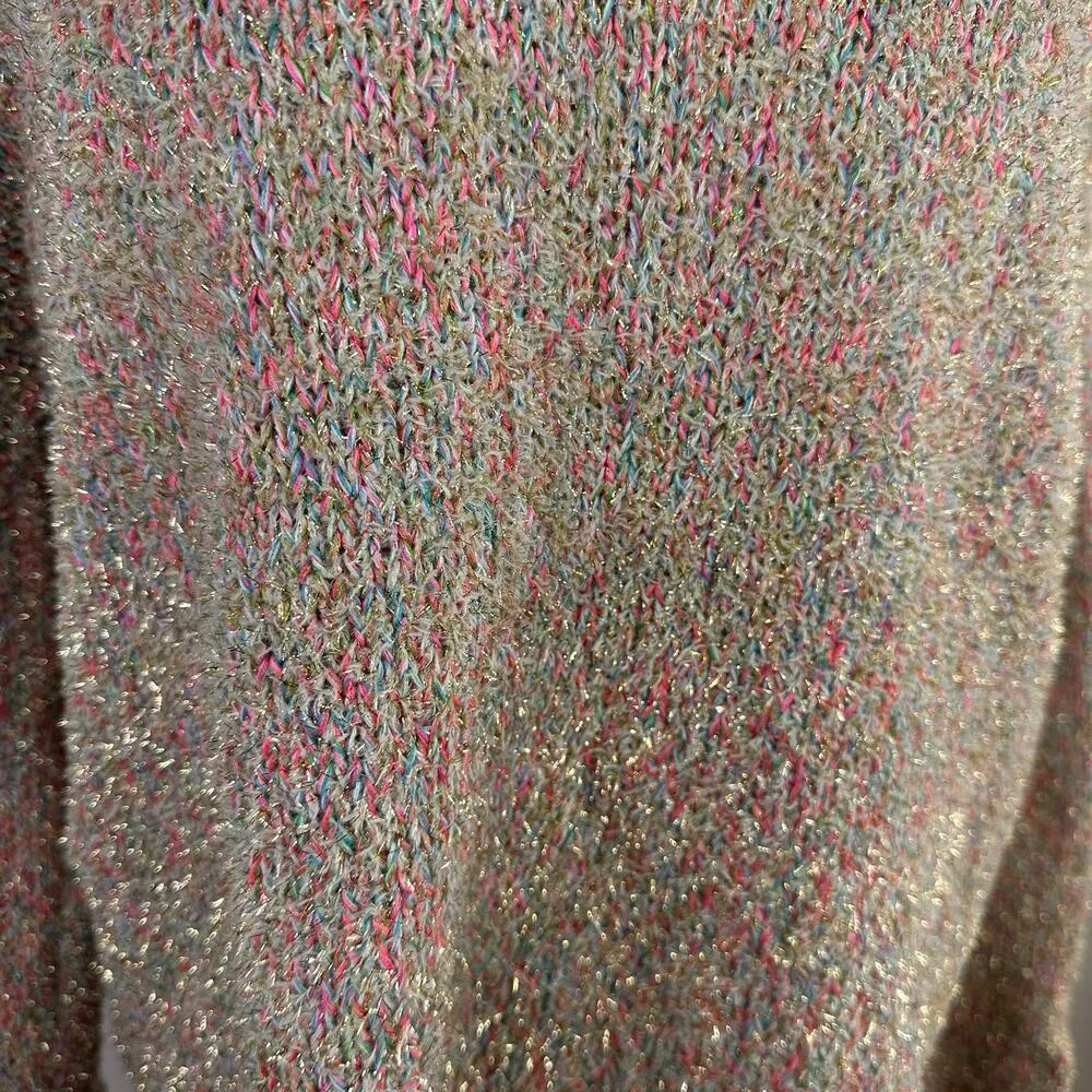 Lilly Pulitzer Gliana Multicolor Sparkle Knit Sweater Size Large - Image 3