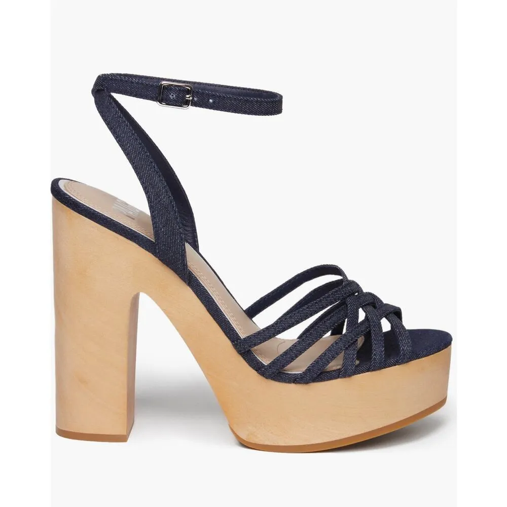PAIGE indigo blue classic Strappy Chelsey Platform Sandal (Women) 9.5 - Image 2