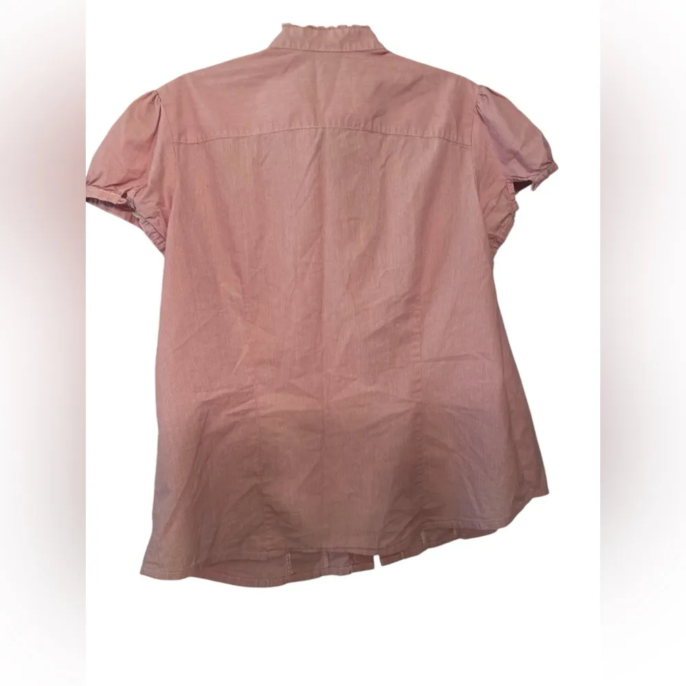 George Pink Puff Sleeve Blouse with Mandarin Collar Size undefined - Image 2