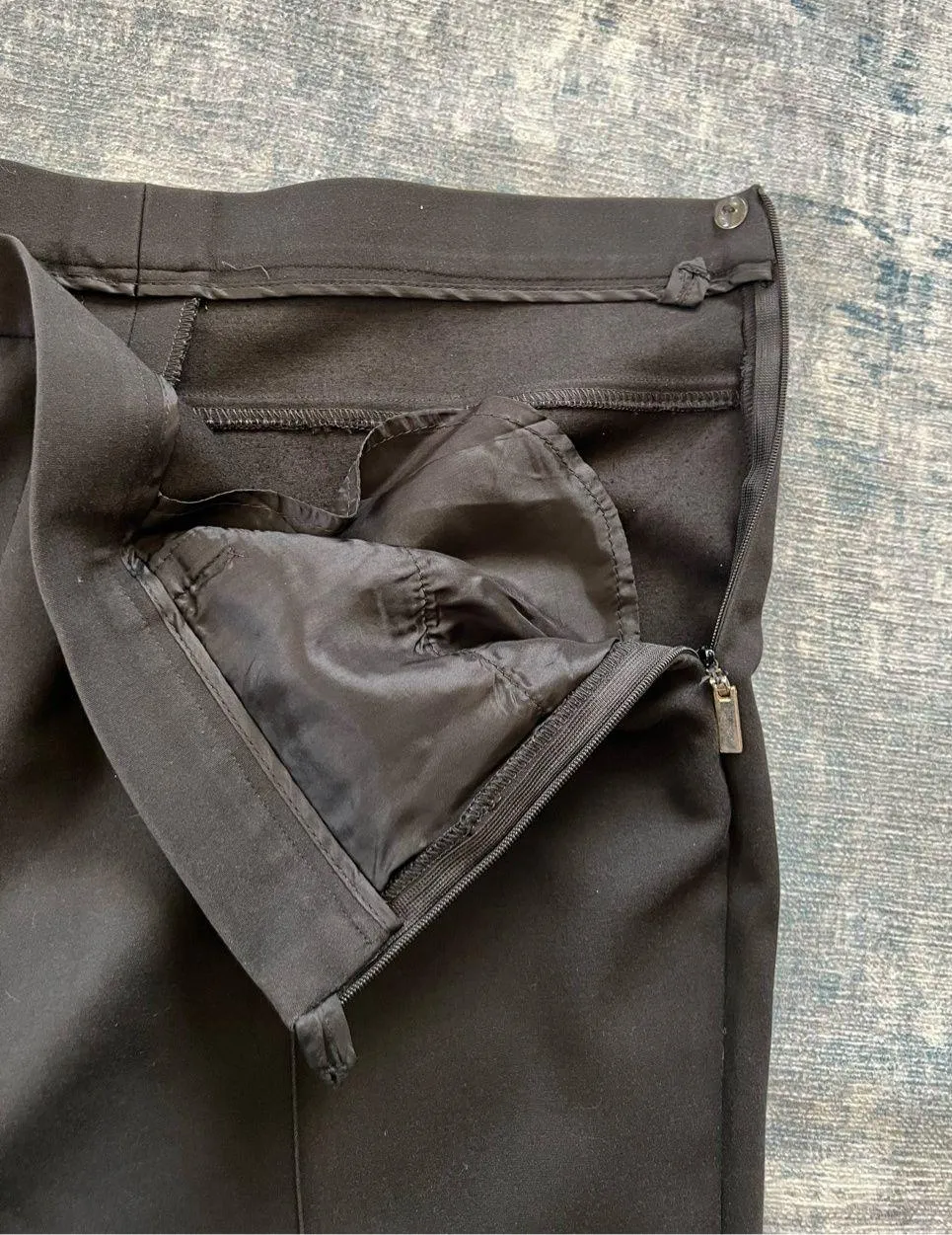 Akris Punto Black Tapered Leg Ankle Length Dress Pants Size 14 - Image 3