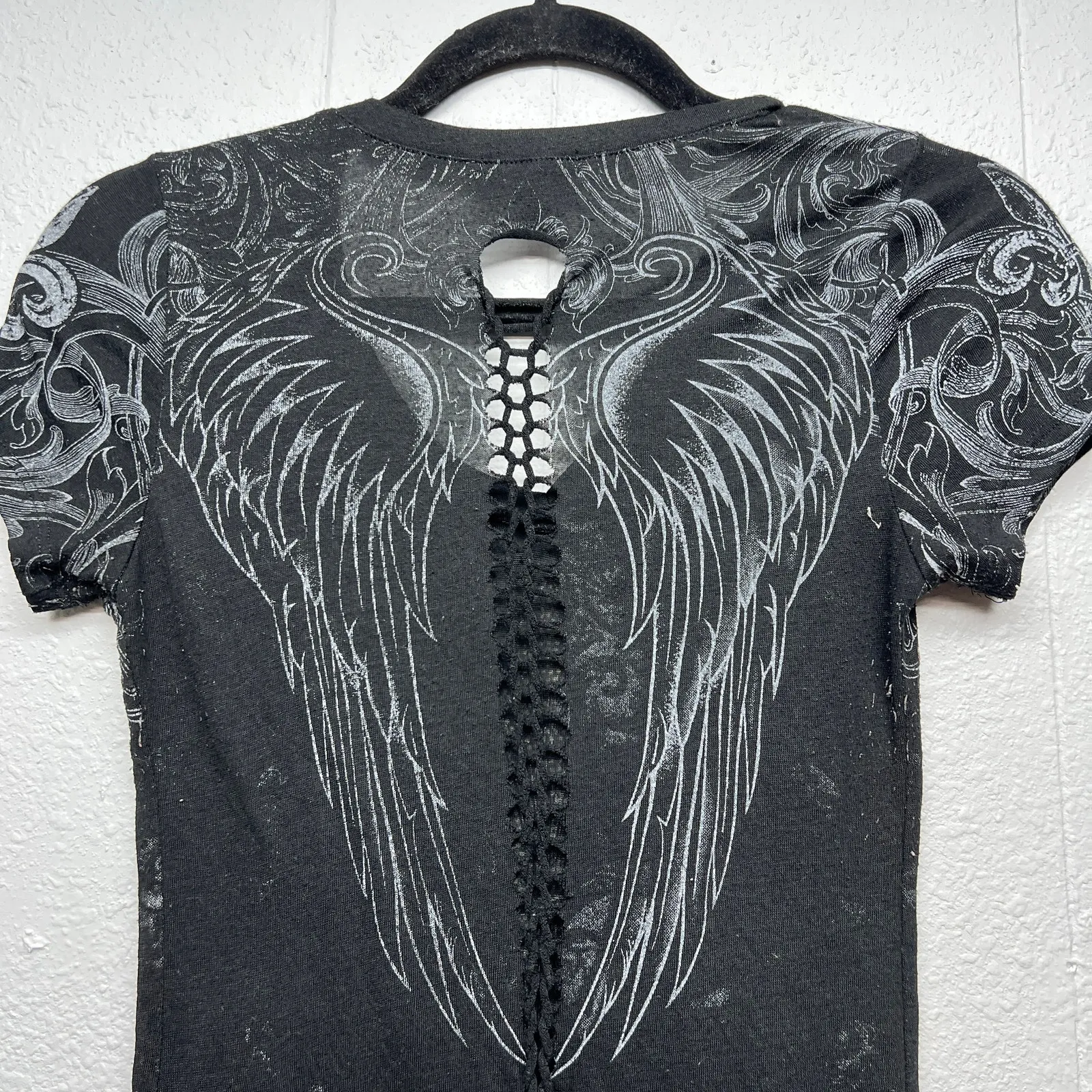 La Culture Rhinestone Baddie Punk XS Goth Y2K Dark Fairy Grunge Rock Concert Black - Image 7