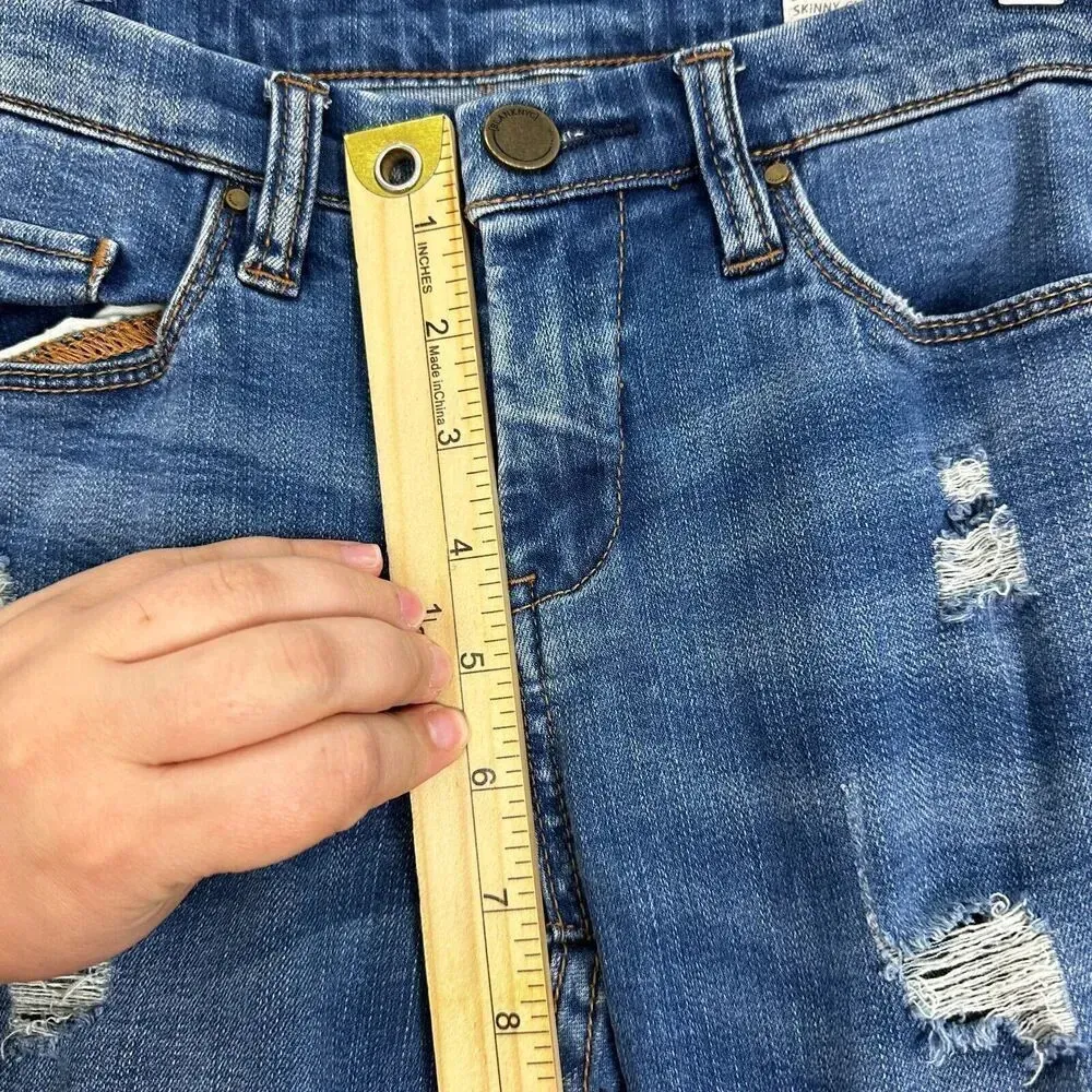 BlankNyc jeans womens 27‎ blue light wash skinny classique stretch distressed - Image 6
