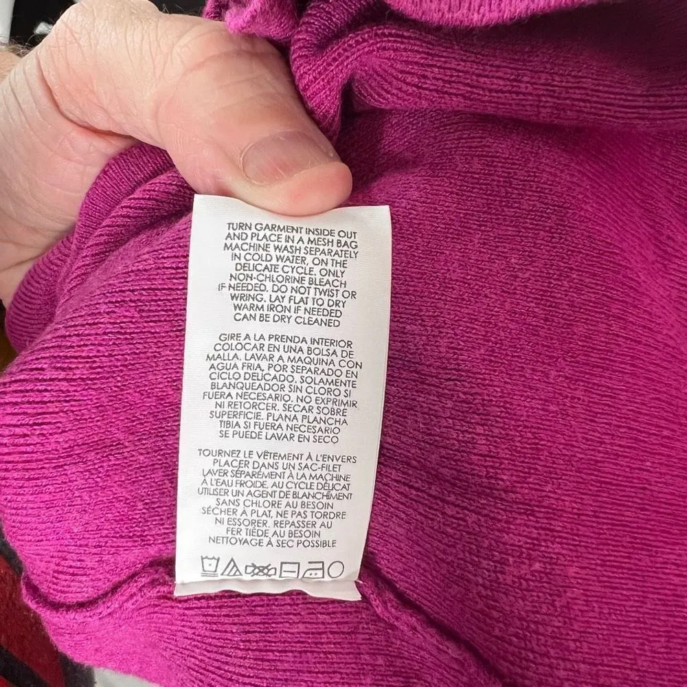 Cabi Split Bell Sleeve‎ Magenta Sweater - Image 8