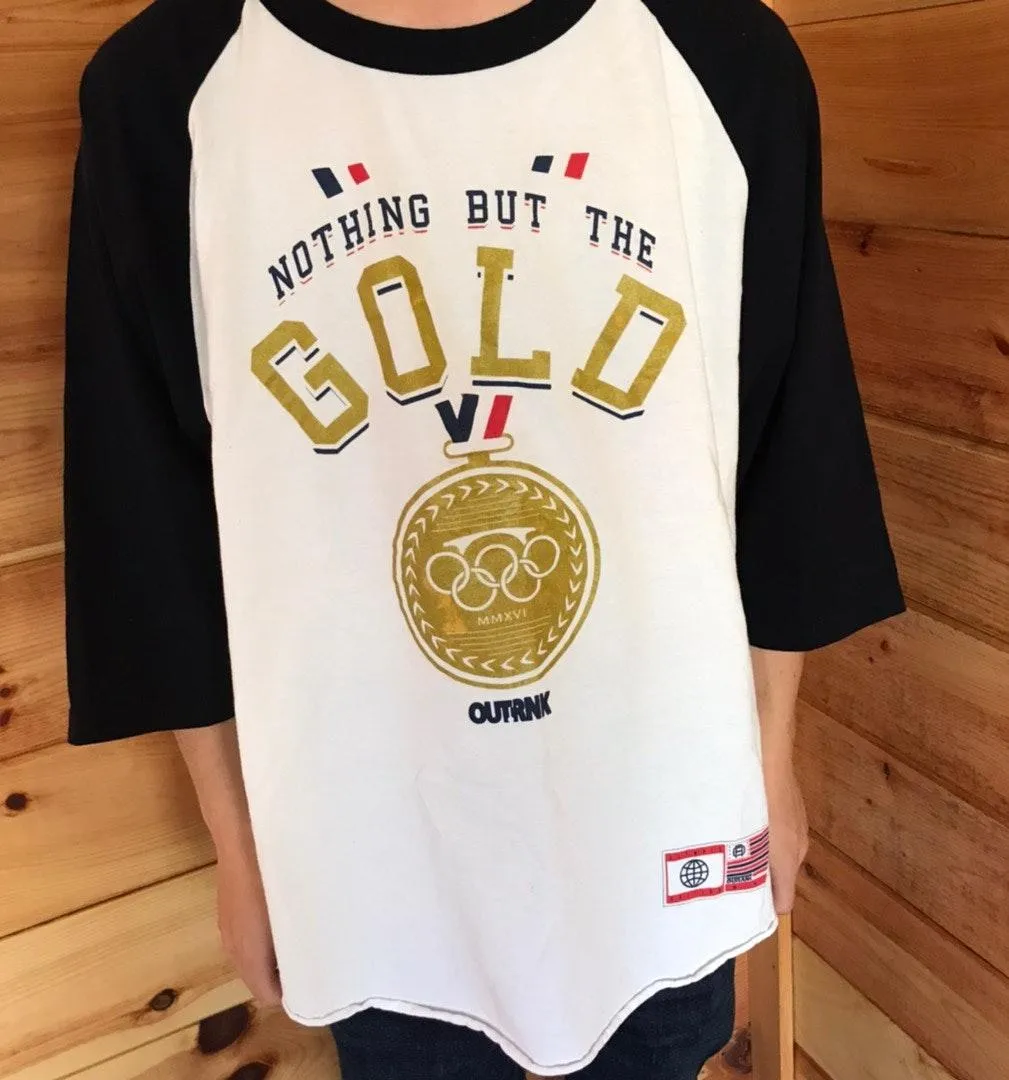 WHITE BASEBALL TEE STYLE USA OLYMPICS GRAPHIC TEE Size XL - Image 2