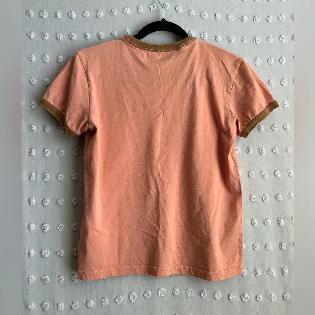 Patagonia Women’s‎ Road to Regenerative Ringer Tee Sz XS Peach Pink - Image 2