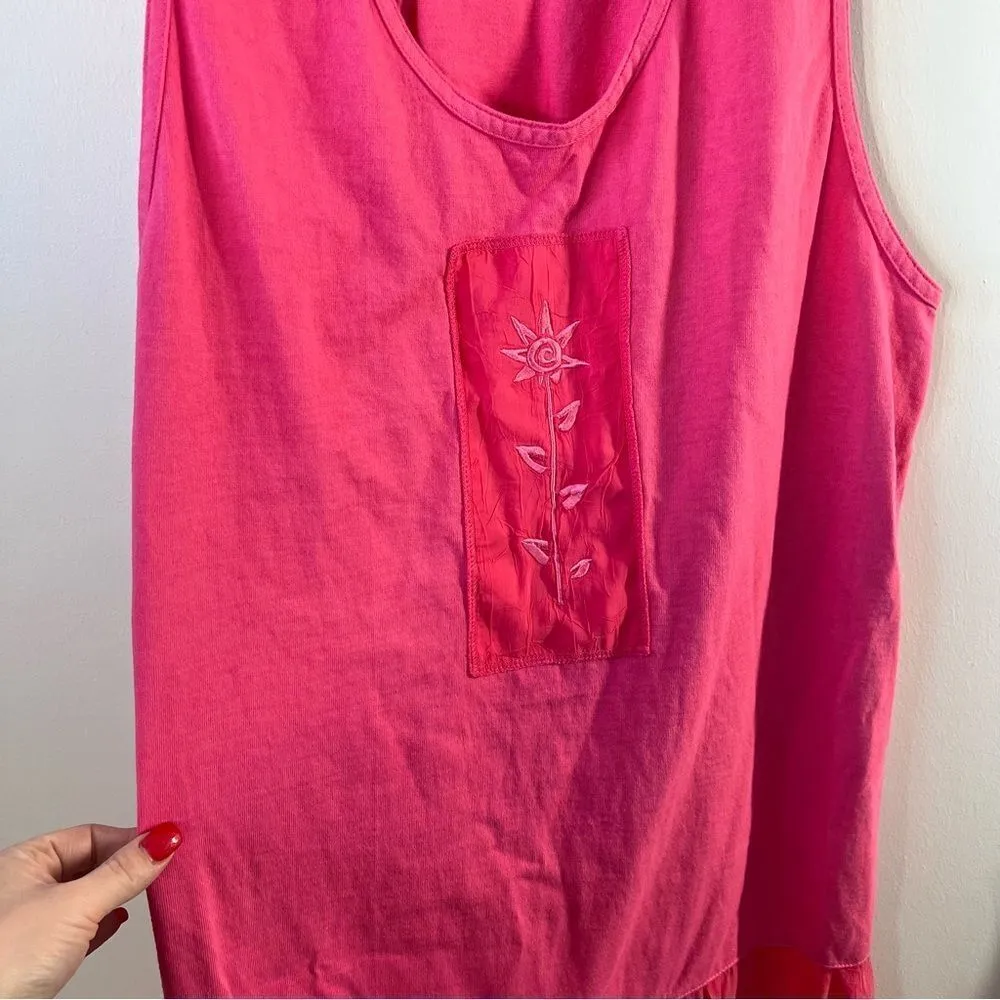 Vintage 90’s Johnny was art to wear pink embroidered‎ maxi dress - Image 5