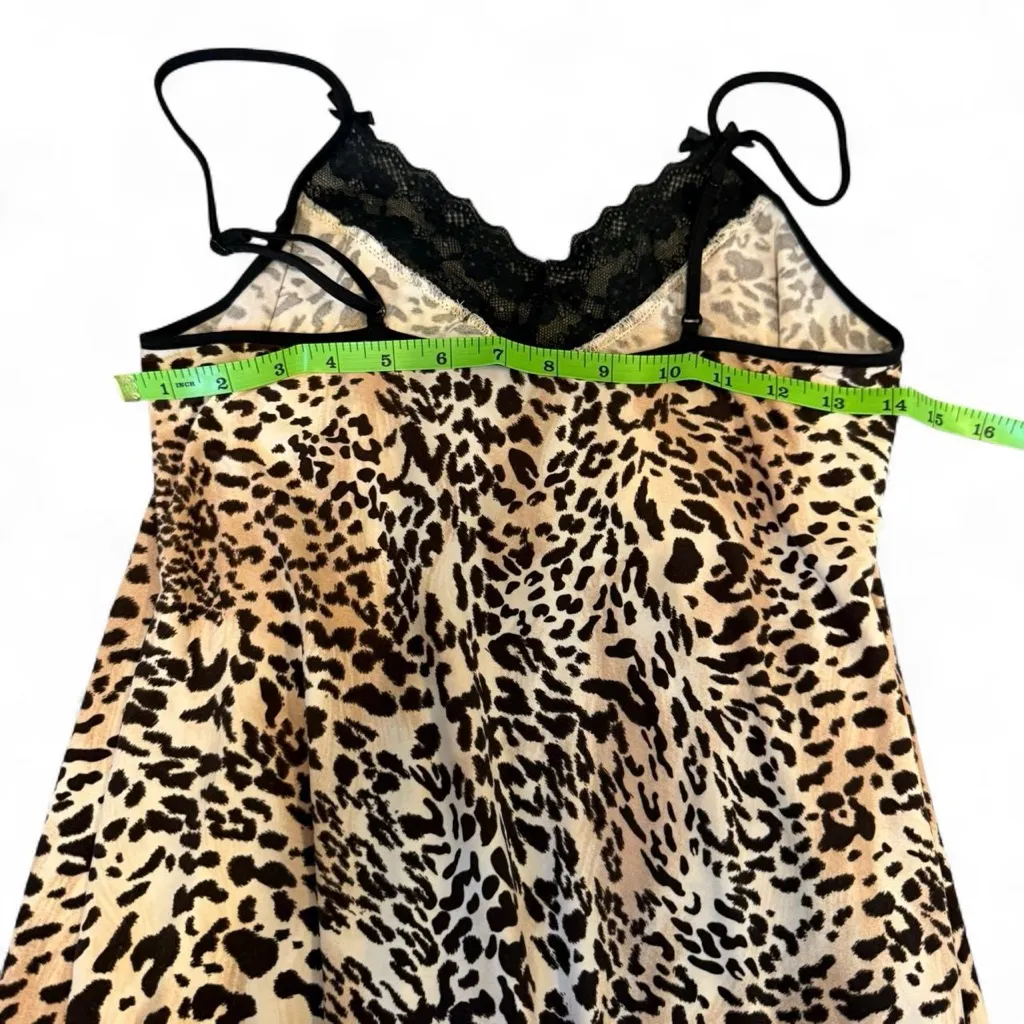 Animal Print Sleepwear Lace Slip Dress - Image 4