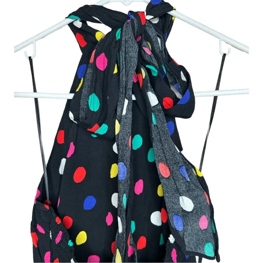 RIXO Target Colorful Polka Dot Black Mini Dress Size XS - Image 9