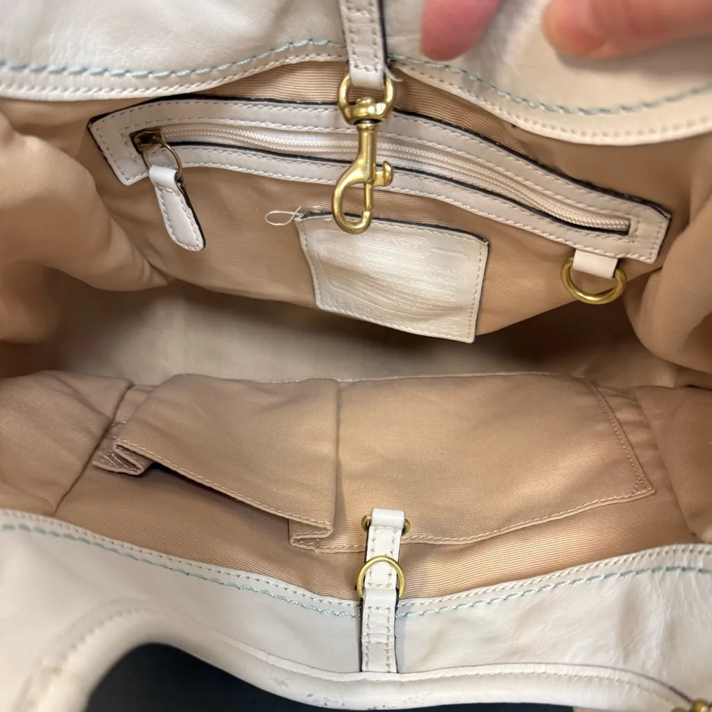 Coach Multicolor Tan Brown Satin Leather Ergo Optic Shoulder Bag - Image 8