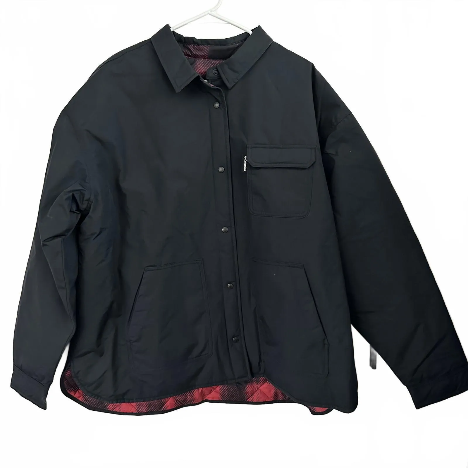 Columbia Longhorn Ridge Reversible Shirt Jacket Black Womens XXL NWT - Image 4