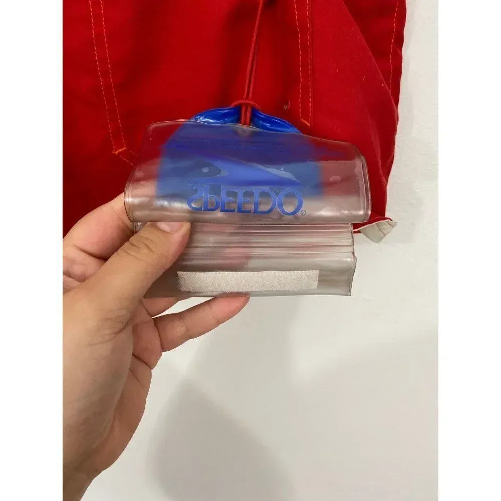 Speedo womens size 6 reversible waterproof pocket red cherry lifeguard‎ - Image 5