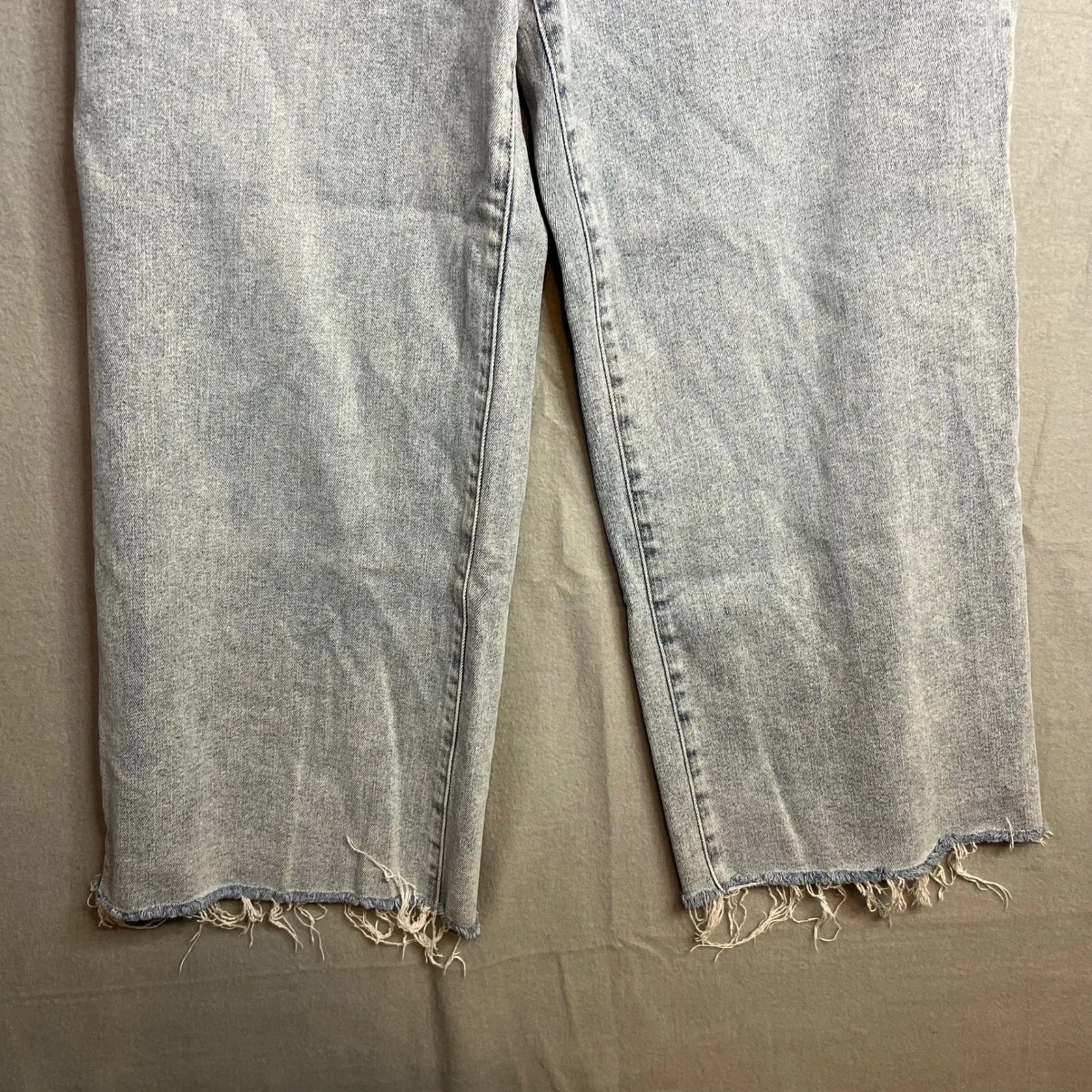 Mica Denim High Rise Wide Leg Crop Jean Size 32 Light Wash Ankle Blue - Image 4