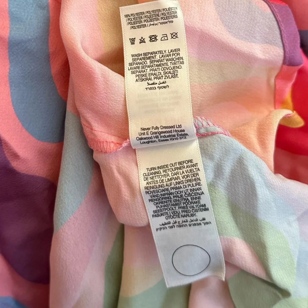 Never Fully Dress Abstract Asymmetrical Wrap Top Pink Size undefined - Image 5