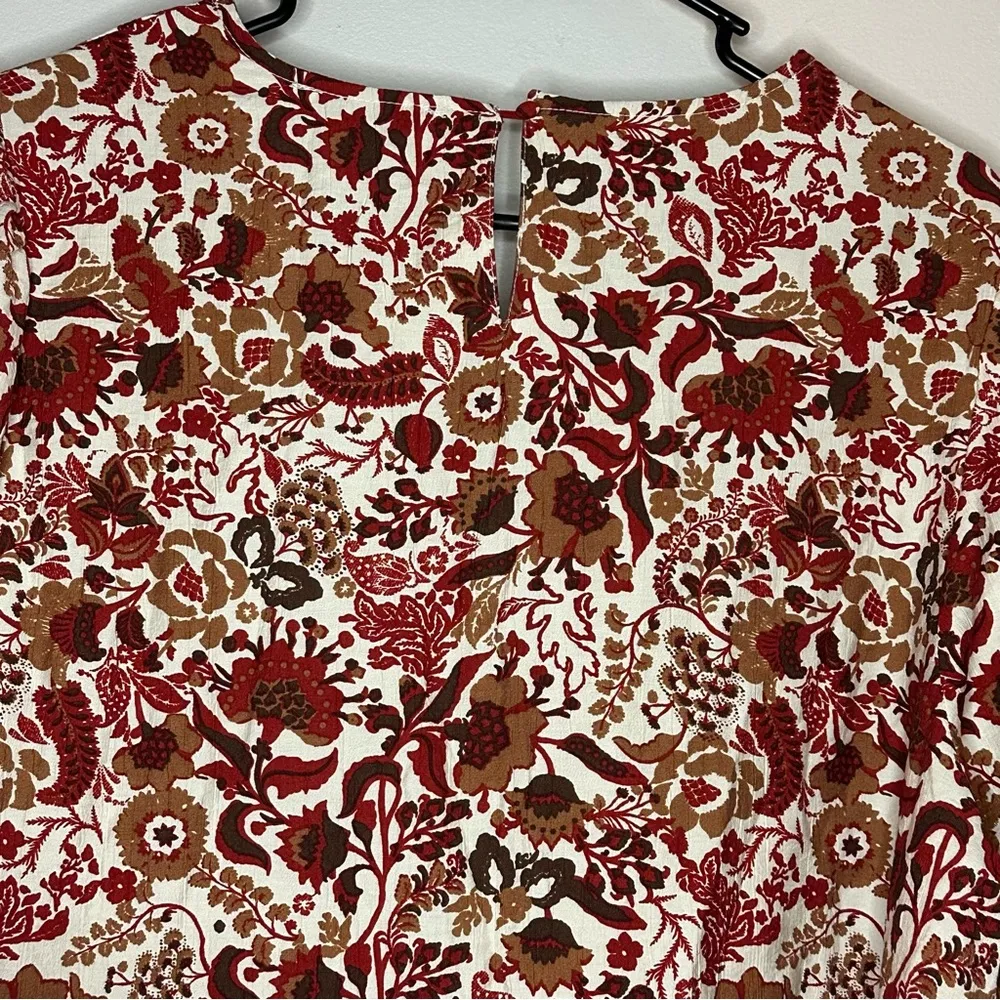 NEW Sam Edelman Dakota Shirred Puff Sleeve Top Seed Pearl Bouquet Women’s XL - Image 11