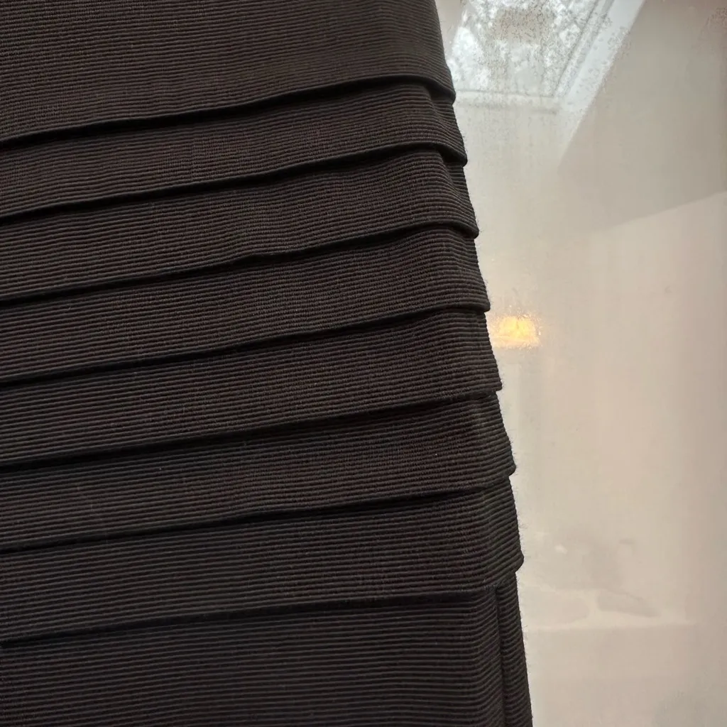 Vintage Betsey Johnson Evening Y2K Black Stretch Contour Pencil Skirt Size 4 - Image 4