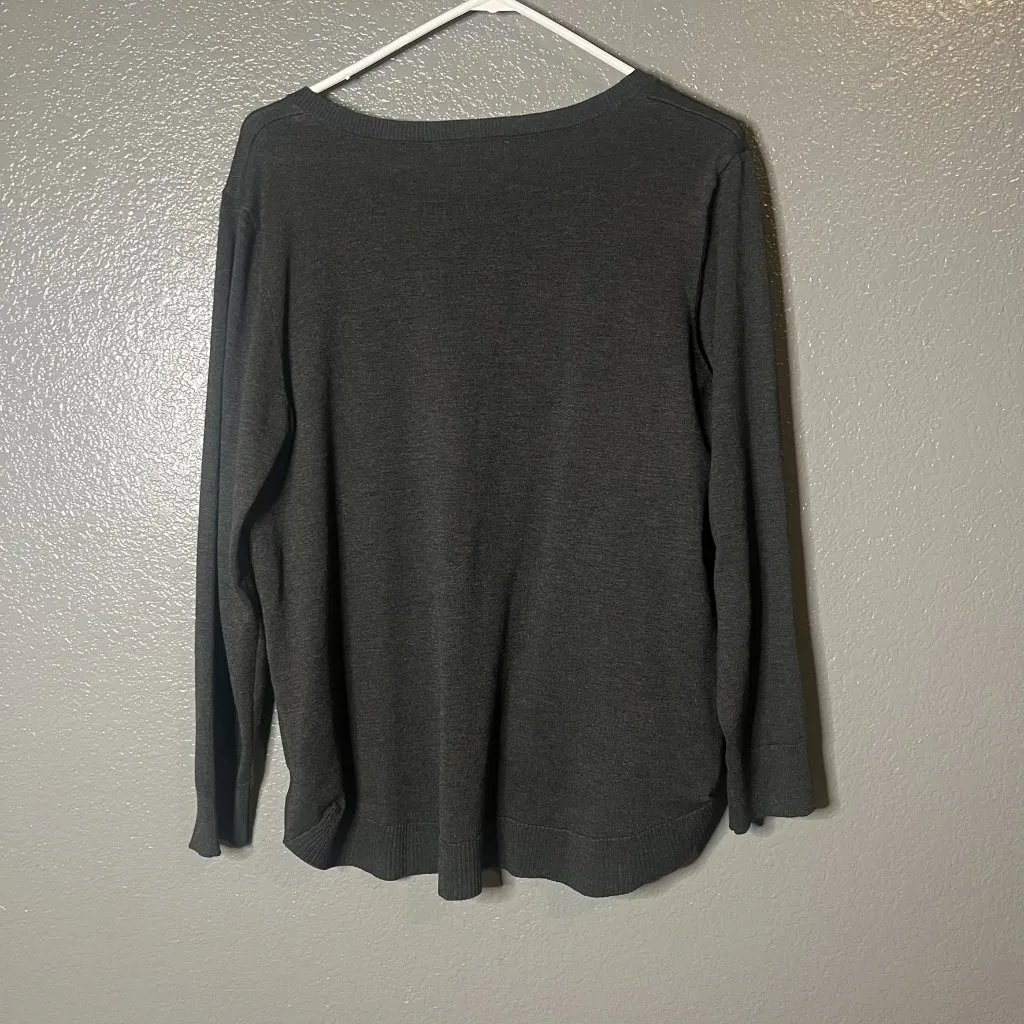 Madison & Co. Women's Black Long Sleeve Cardigan Sweater - Image 4