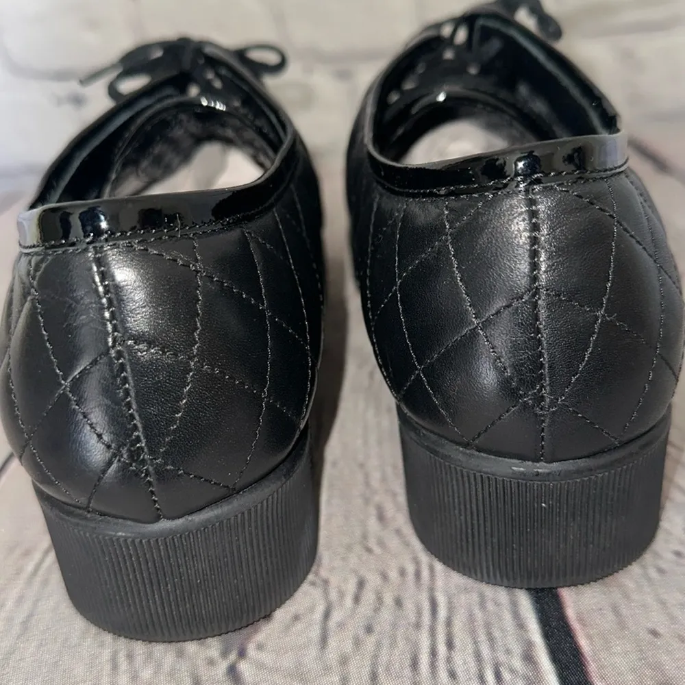 Aquatalia Women’s Quilted Leather Platform Oxford Sneakers - Image 8