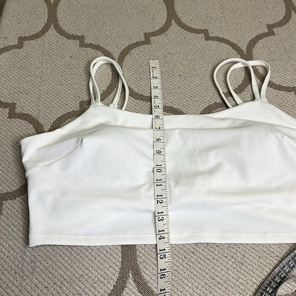 Halara White Double Straps Backless Twisted Workout Plus Size Cropped Tank Top - Image 11