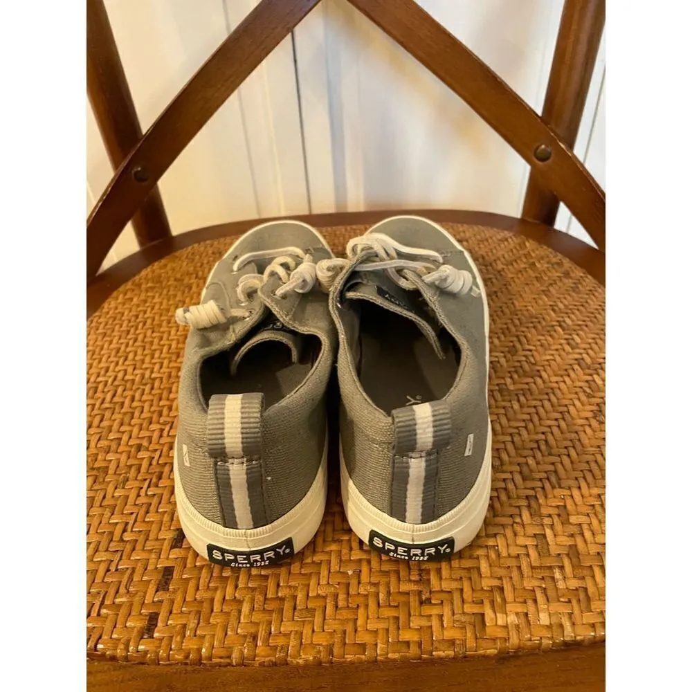 Sperrys nwob grey canvas slip on shoes 5.5 Gray - Image 5