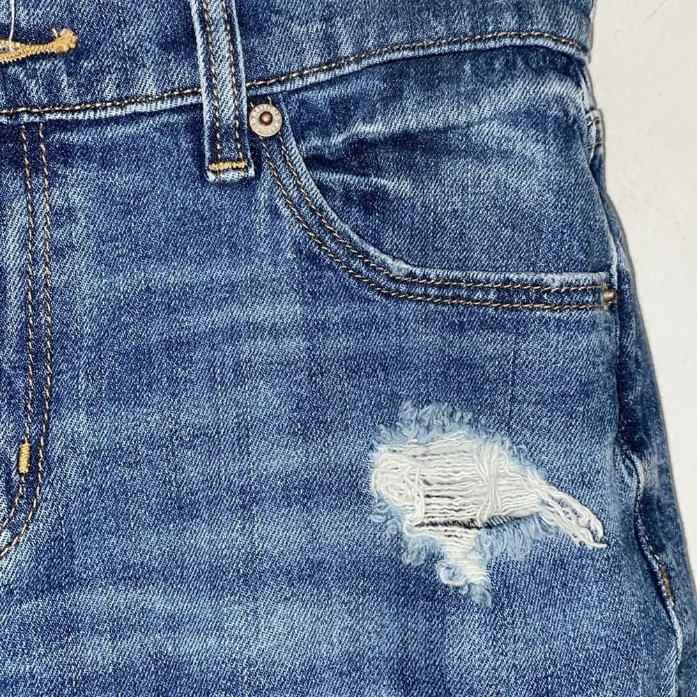 Old Navy jeans boyfriend Adele distressed patchwork tie dye size 0 stretch - Image 5