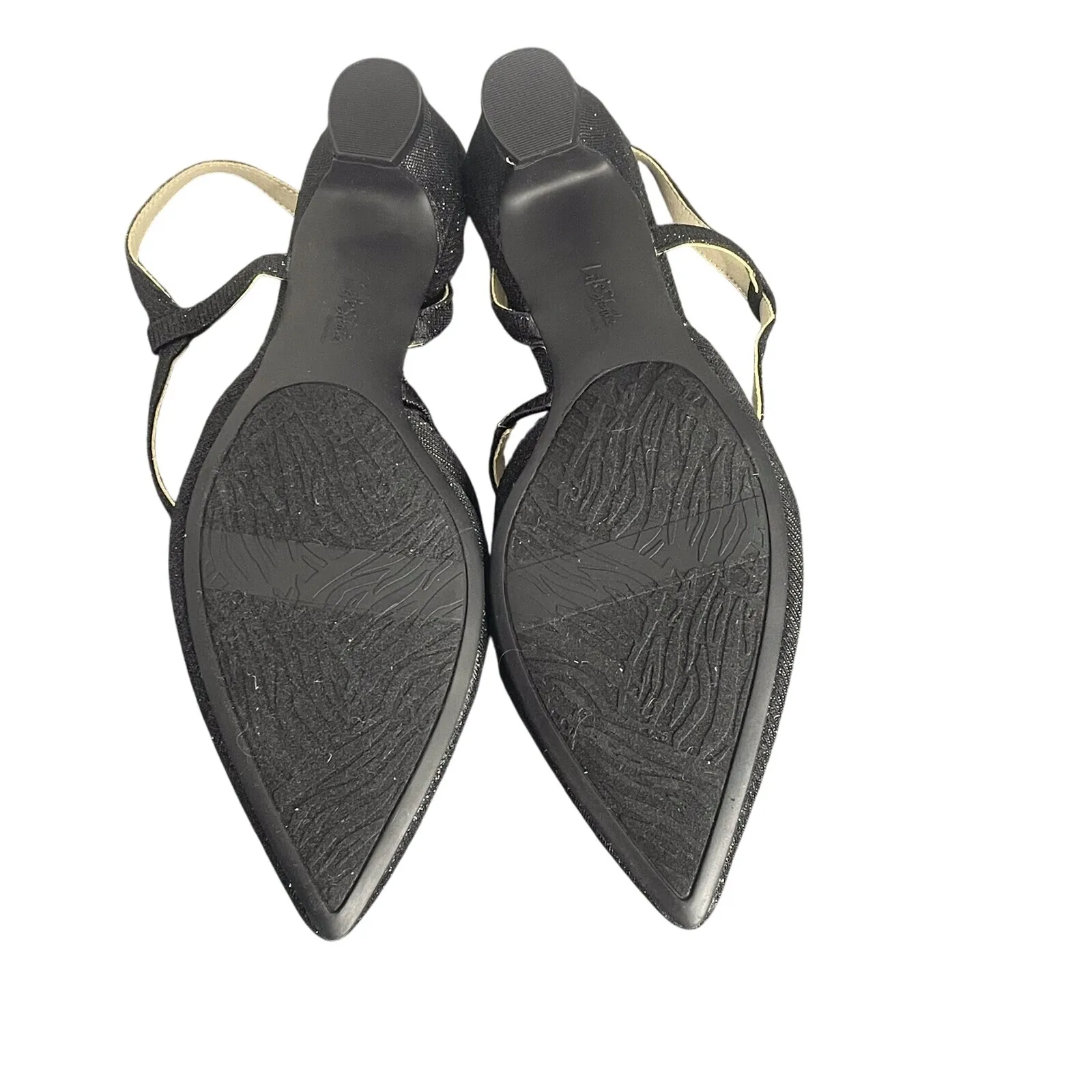 LifeStride Minimalist Pump Criss Cross Straps Black‎ Glitter Pointed 1.5 Heel Black Size 8 - Image 6
